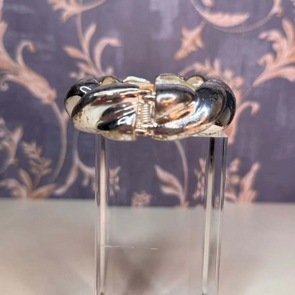 Vintage Estate Silver Toned Cuff Bracelet Lot C21